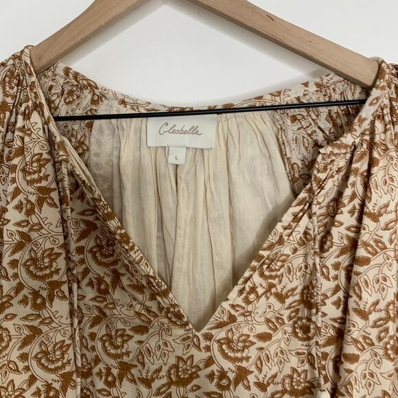 Cleobella Rosy Mini Brown Orange Floral Dress Womens Large - Picture 15 of 16